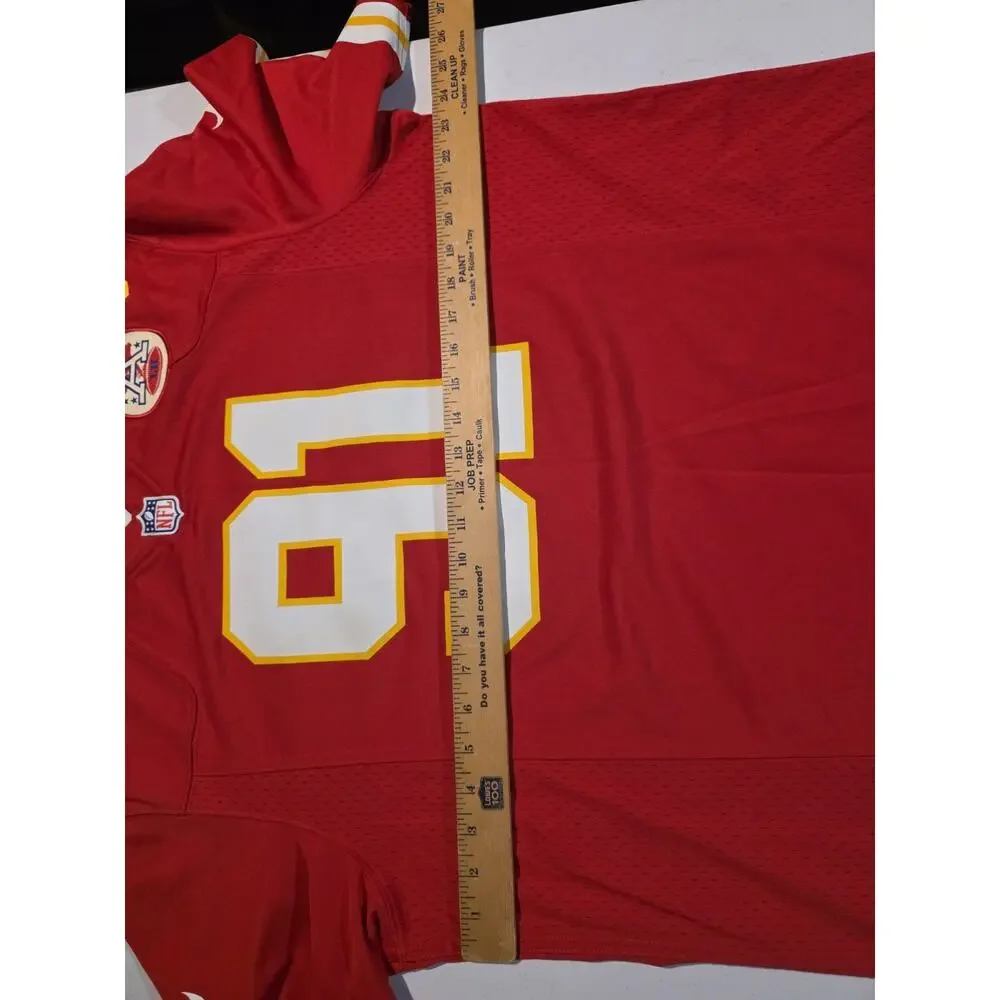 Kansas City Chiefs Nike On Field Jersey NFL Tamba Hali #91 Men’s L Red